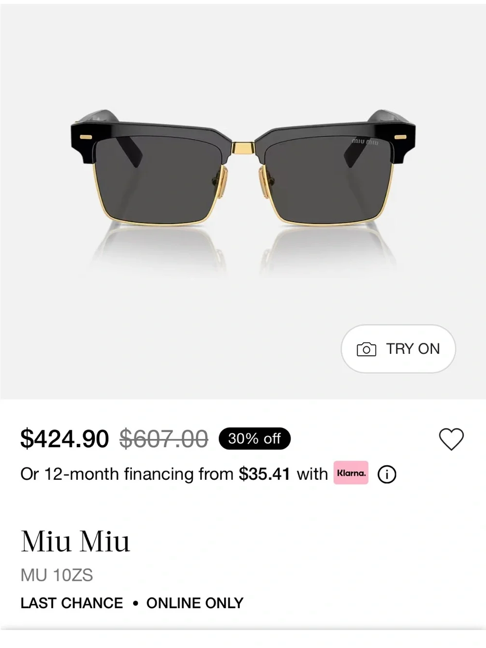 Miu Miu Black Sunglasses with Pink Case